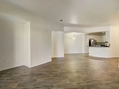 Wide angle apartment living space