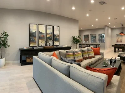 Modern lounge seating for residents