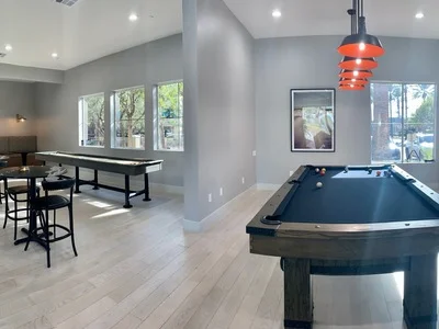 Game room featuring a pool table and shuffleboard